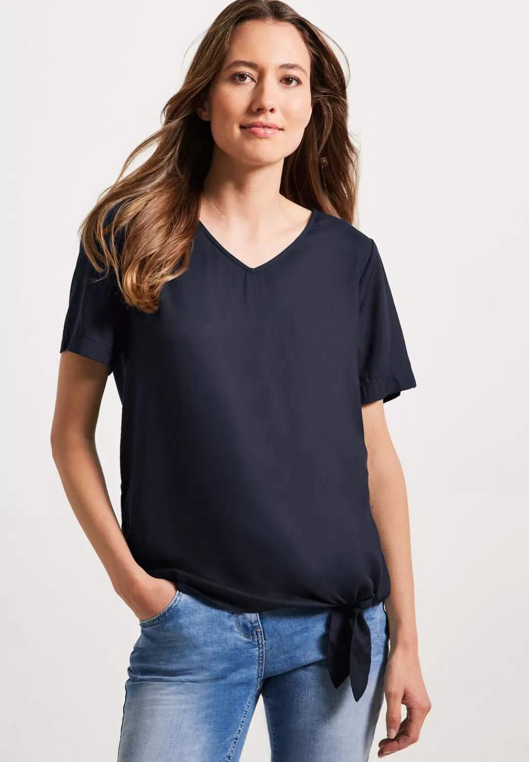 Street One Bluse Mit Knotendetail^Damen Kurzarm Blusen