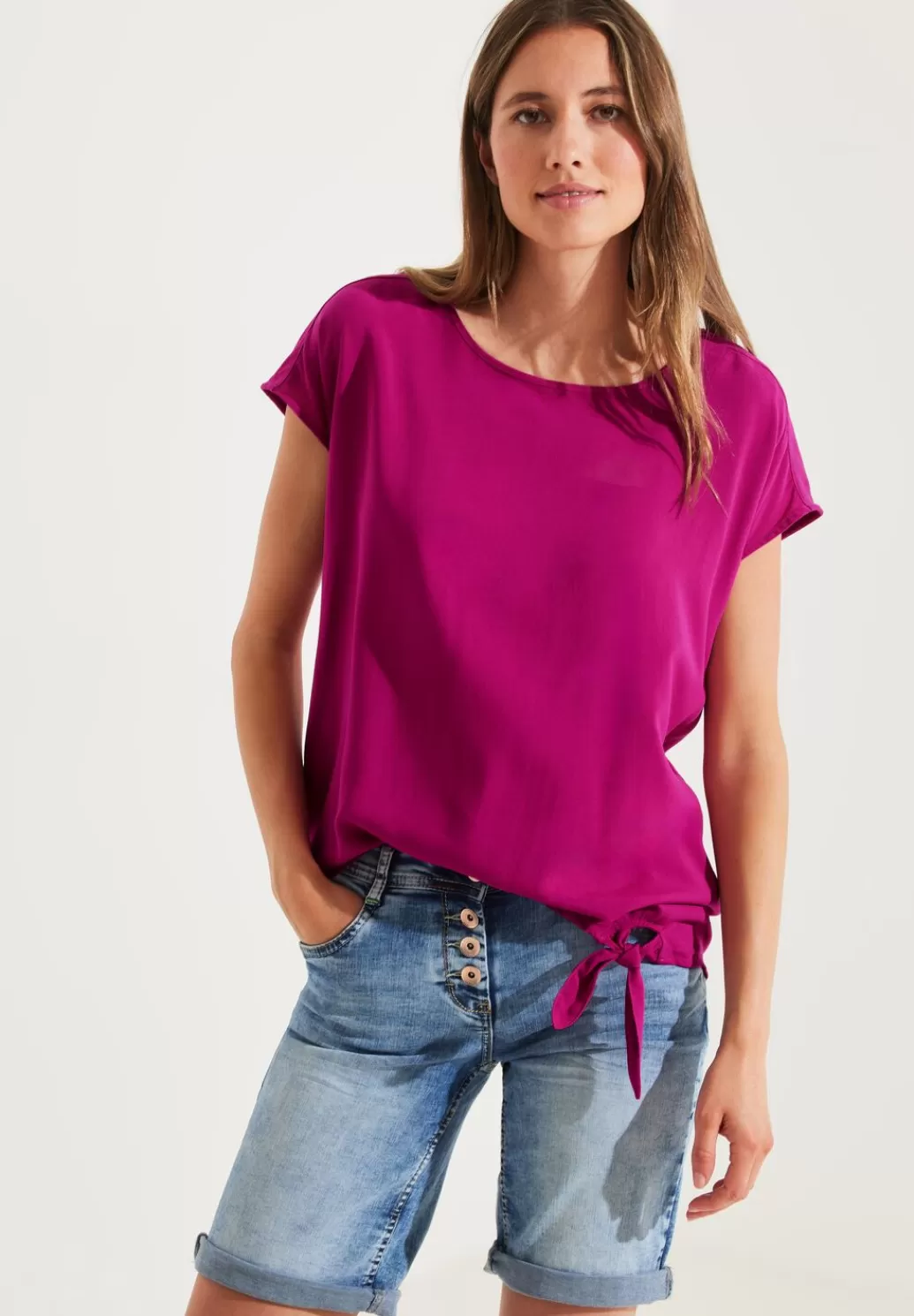 Street One Bluse Mit Knotendetail^Damen Kurzarm Blusen