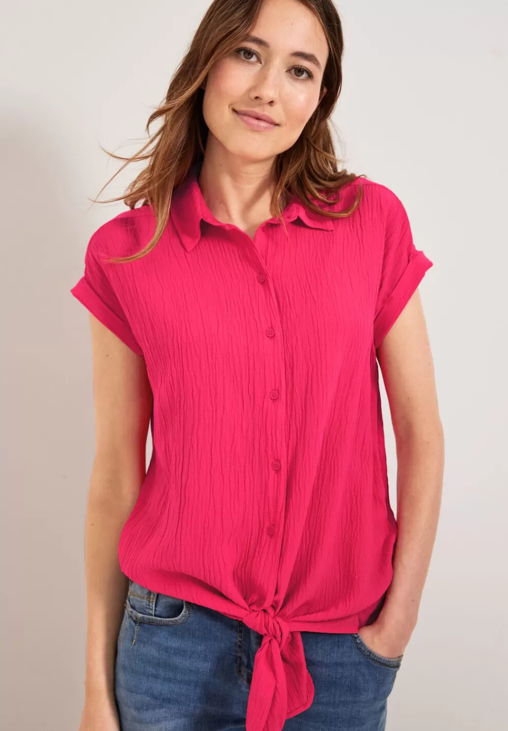 Street One Bluse Mit Knotendetail^Damen Kurzarm Blusen