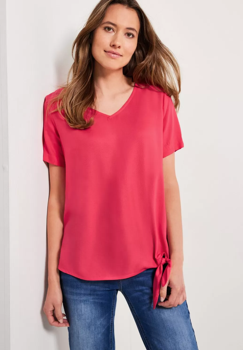 Street One Bluse Mit Knotendetail^Damen Kurzarm Blusen