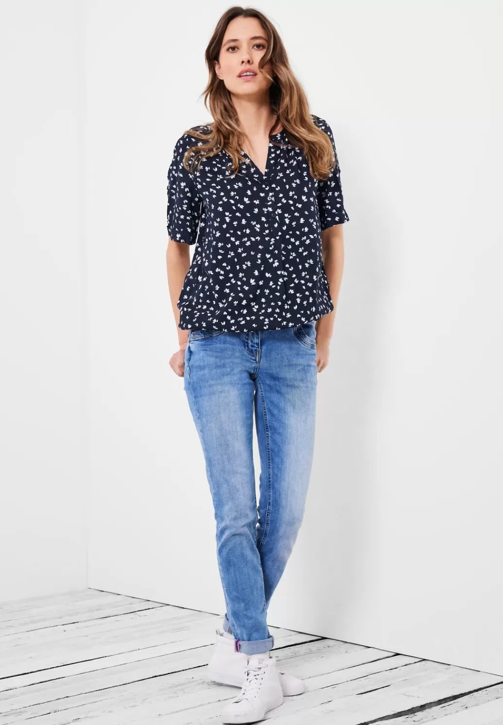 Street One Bluse Mit Kurzer Knopfleiste^Damen Kurzarm Blusen