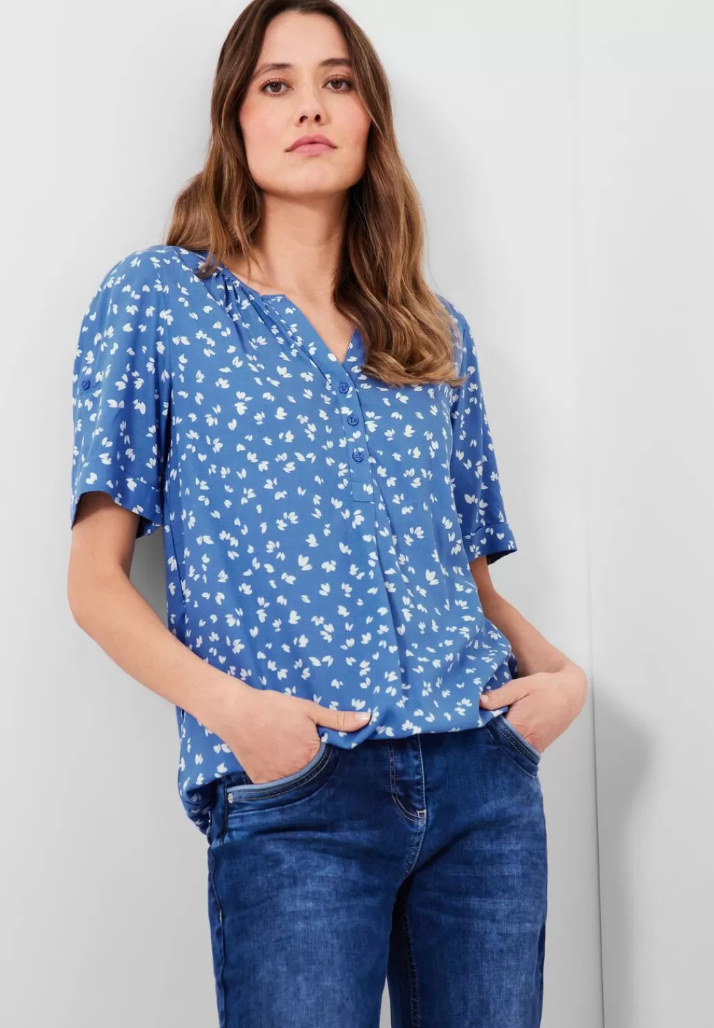 Street One Bluse Mit Kurzer Knopfleiste^Damen Kurzarm Blusen