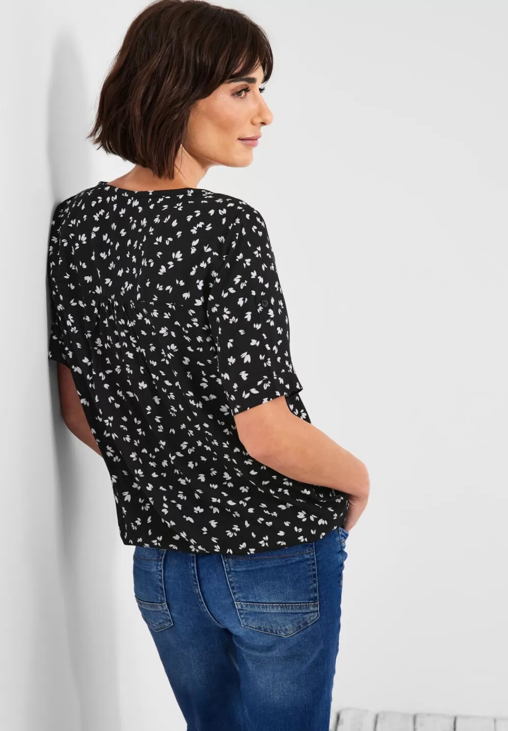 Street One Bluse Mit Kurzer Knopfleiste^Damen Kurzarm Blusen