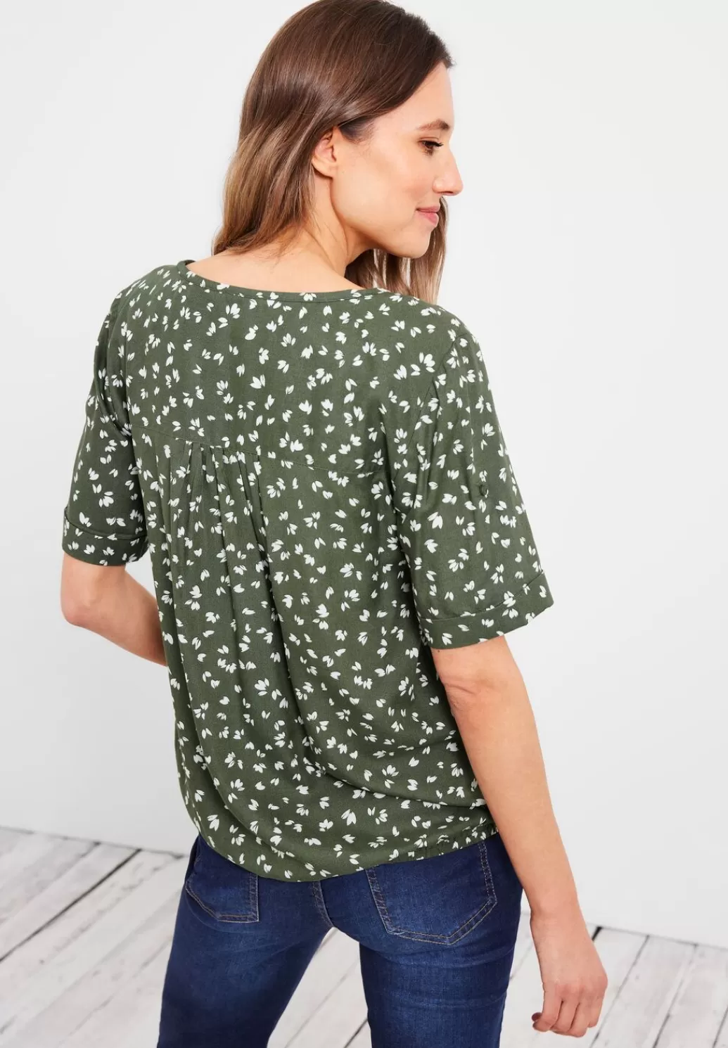 Street One Bluse Mit Kurzer Knopfleiste^Damen Kurzarm Blusen