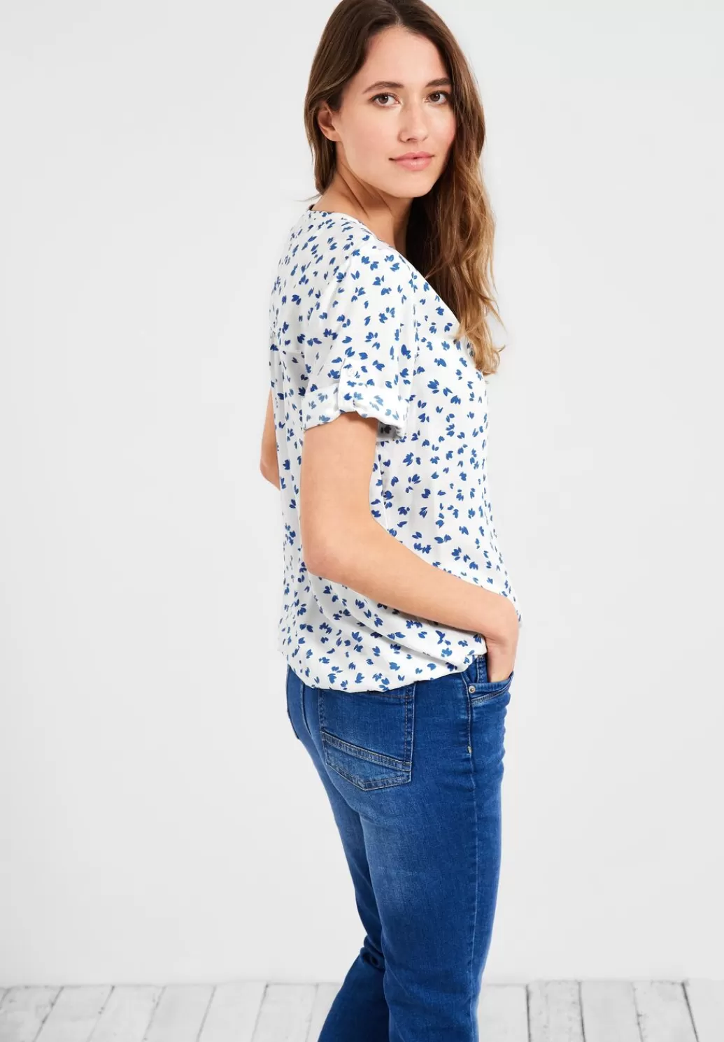 Street One Bluse Mit Kurzer Knopfleiste^Damen Kurzarm Blusen