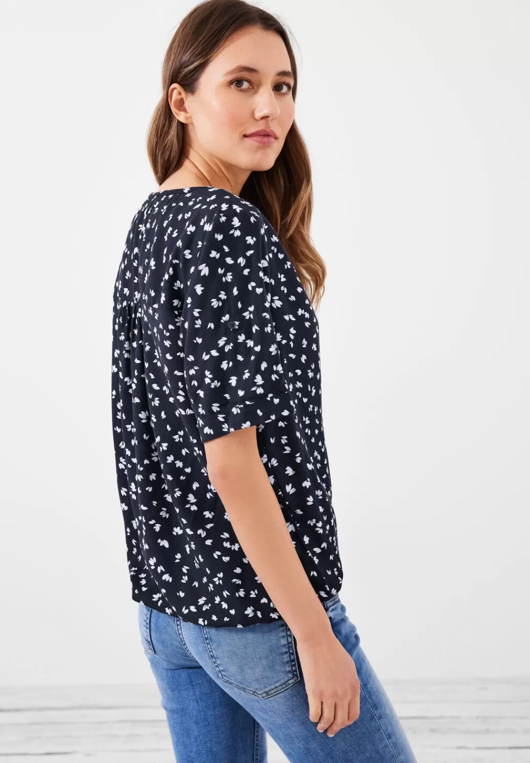 Street One Bluse Mit Kurzer Knopfleiste^Damen Kurzarm Blusen