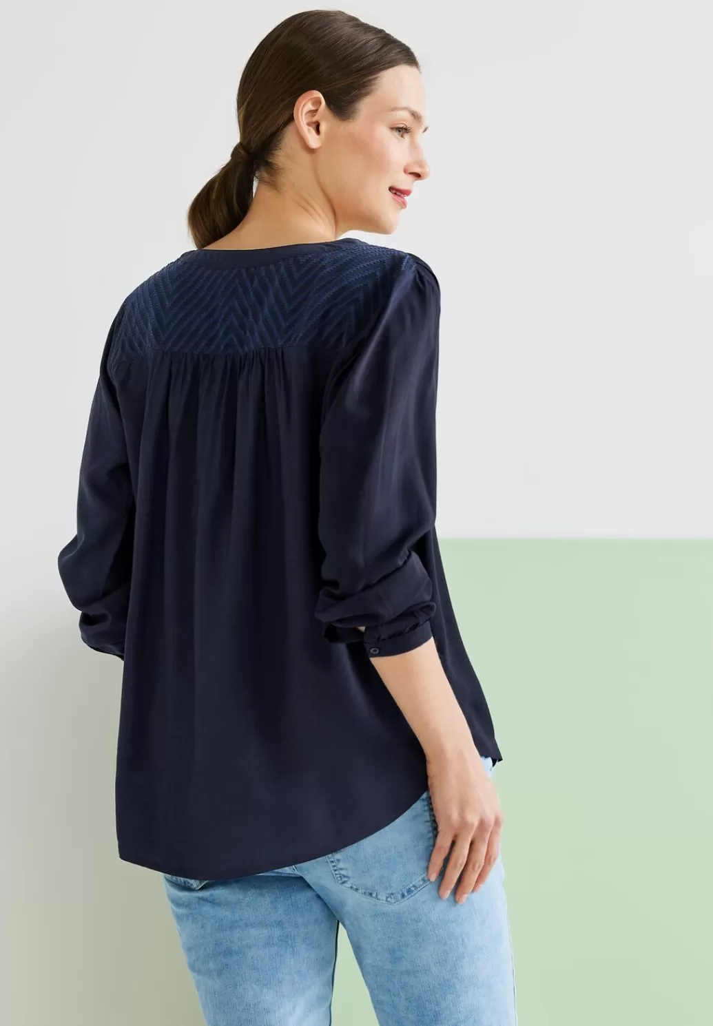 Street One Bluse Mit Kurzer Knopfleiste^Damen Langarm Blusen