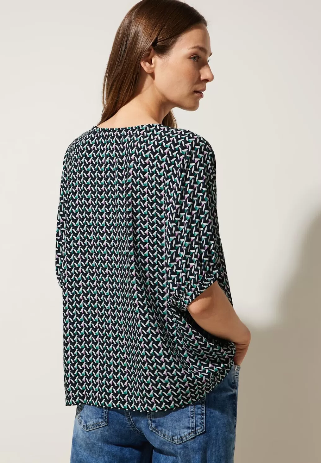 Street One Bluse Mit Minimalmuster^Damen Kurzarm Blusen