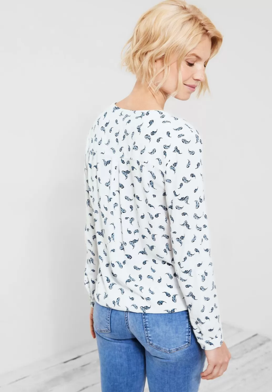 Street One Bluse Mit Minimalmuster^Damen Langarm Blusen