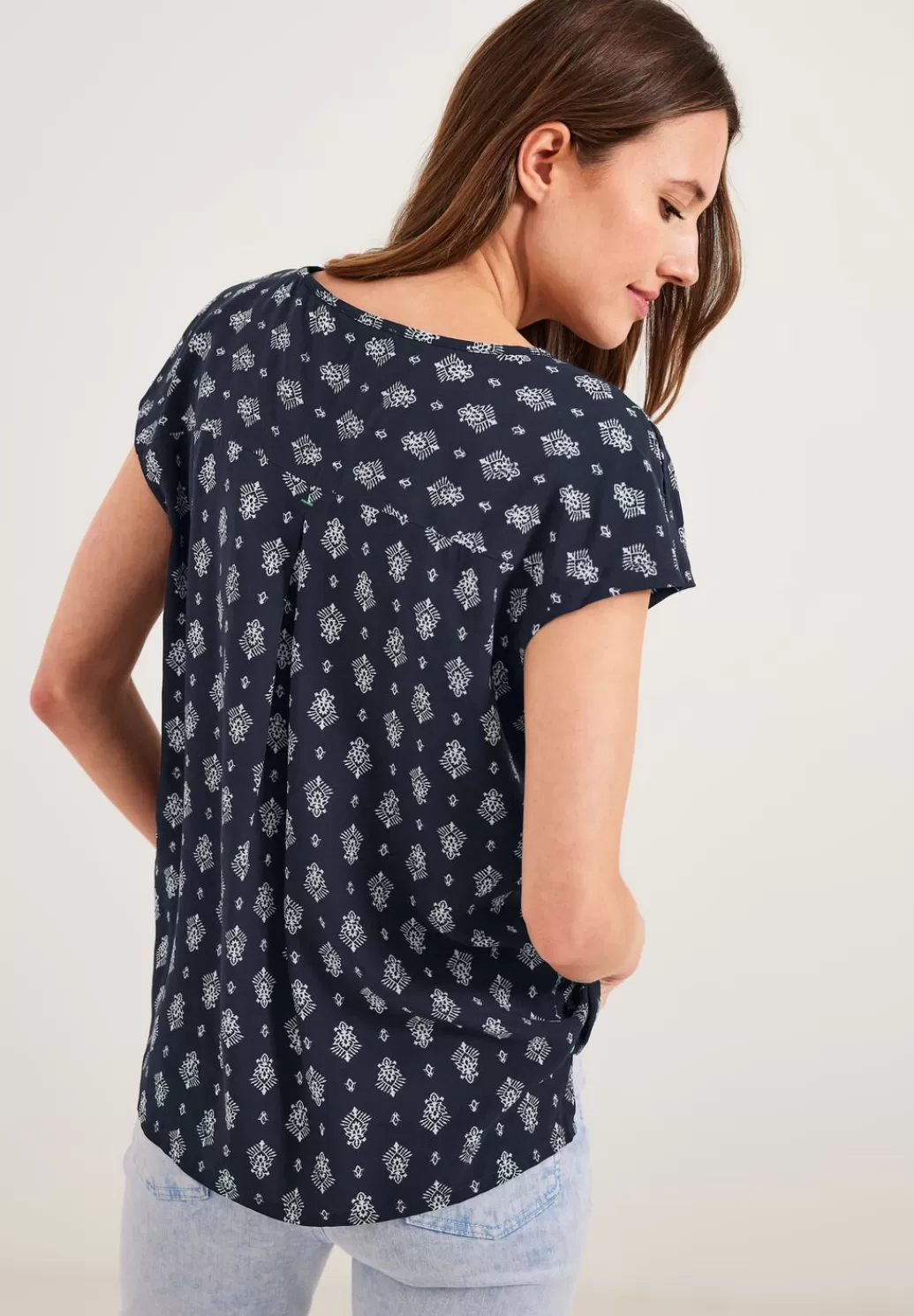 Street One Bluse Mit Minimalprint^Damen Kurzarm Blusen