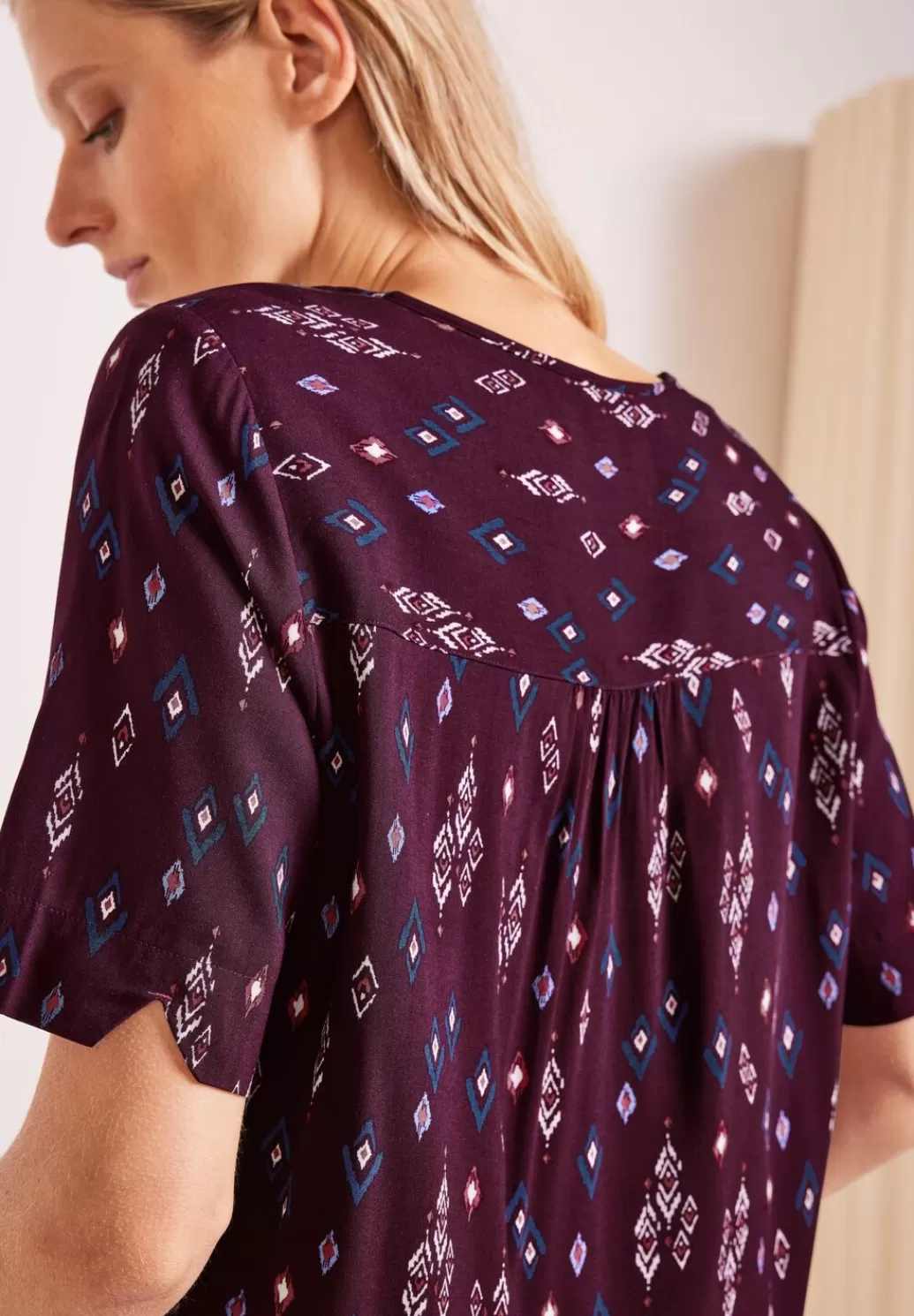 Street One Bluse Mit Minimalprint^Damen Kurzarm Blusen