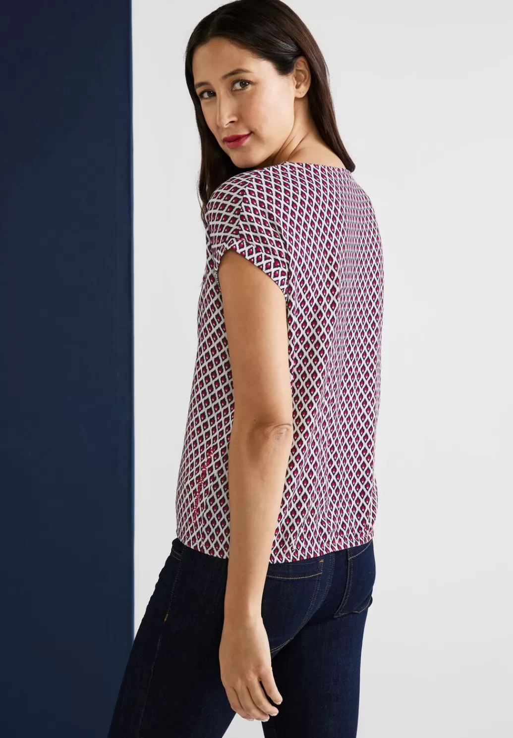 Street One Bluse Mit Minimalprint^Damen Kurzarm Blusen