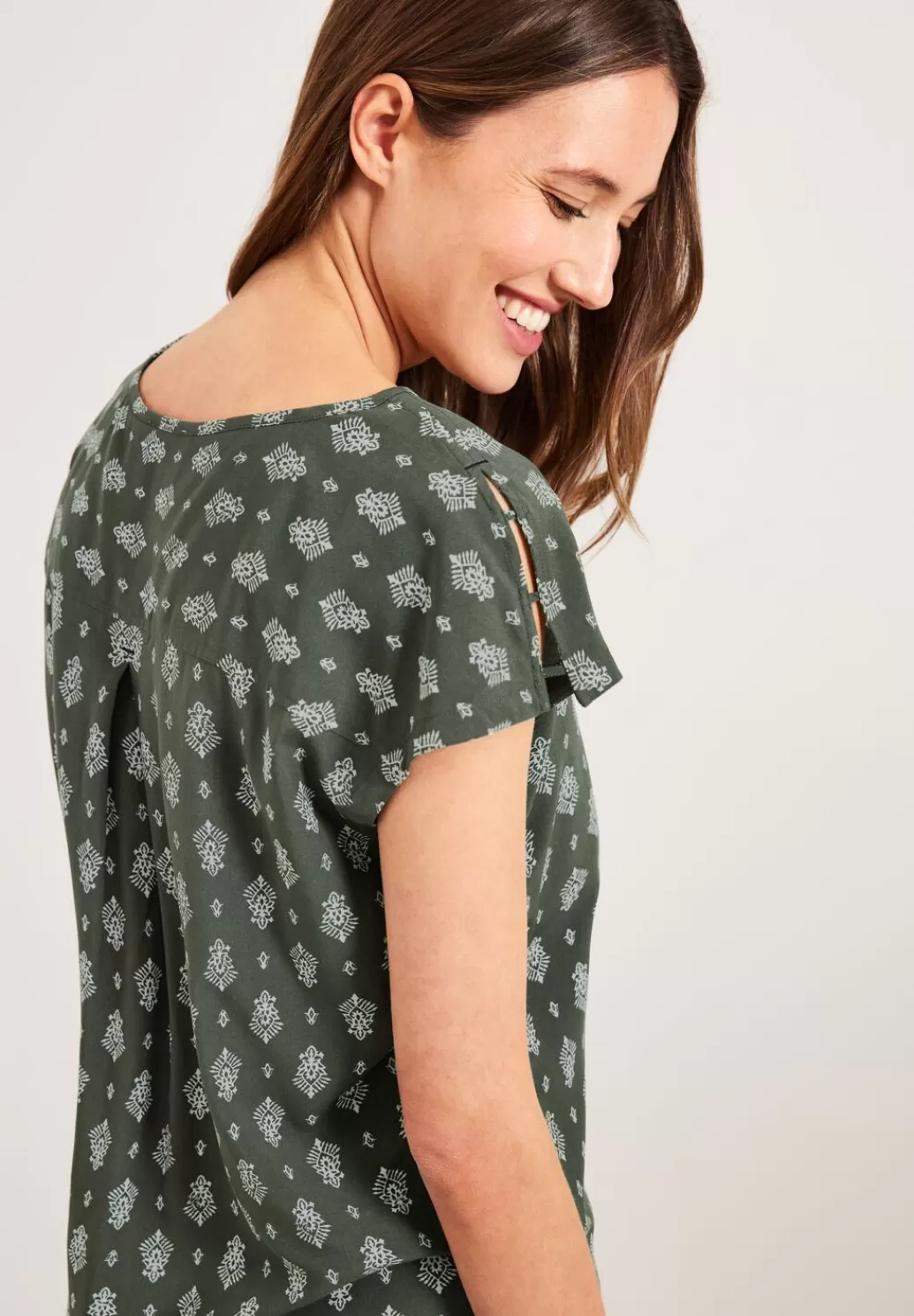 Street One Bluse Mit Minimalprint^Damen Kurzarm Blusen