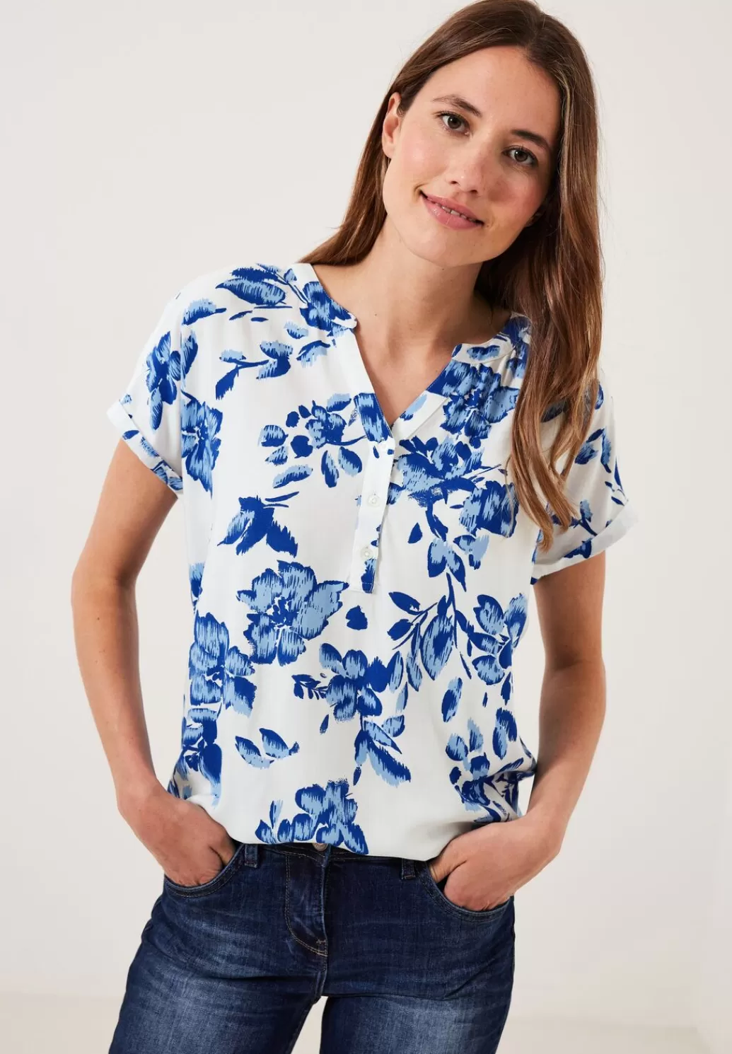 Street One Bluse Mit Print^Damen Kurzarm Blusen