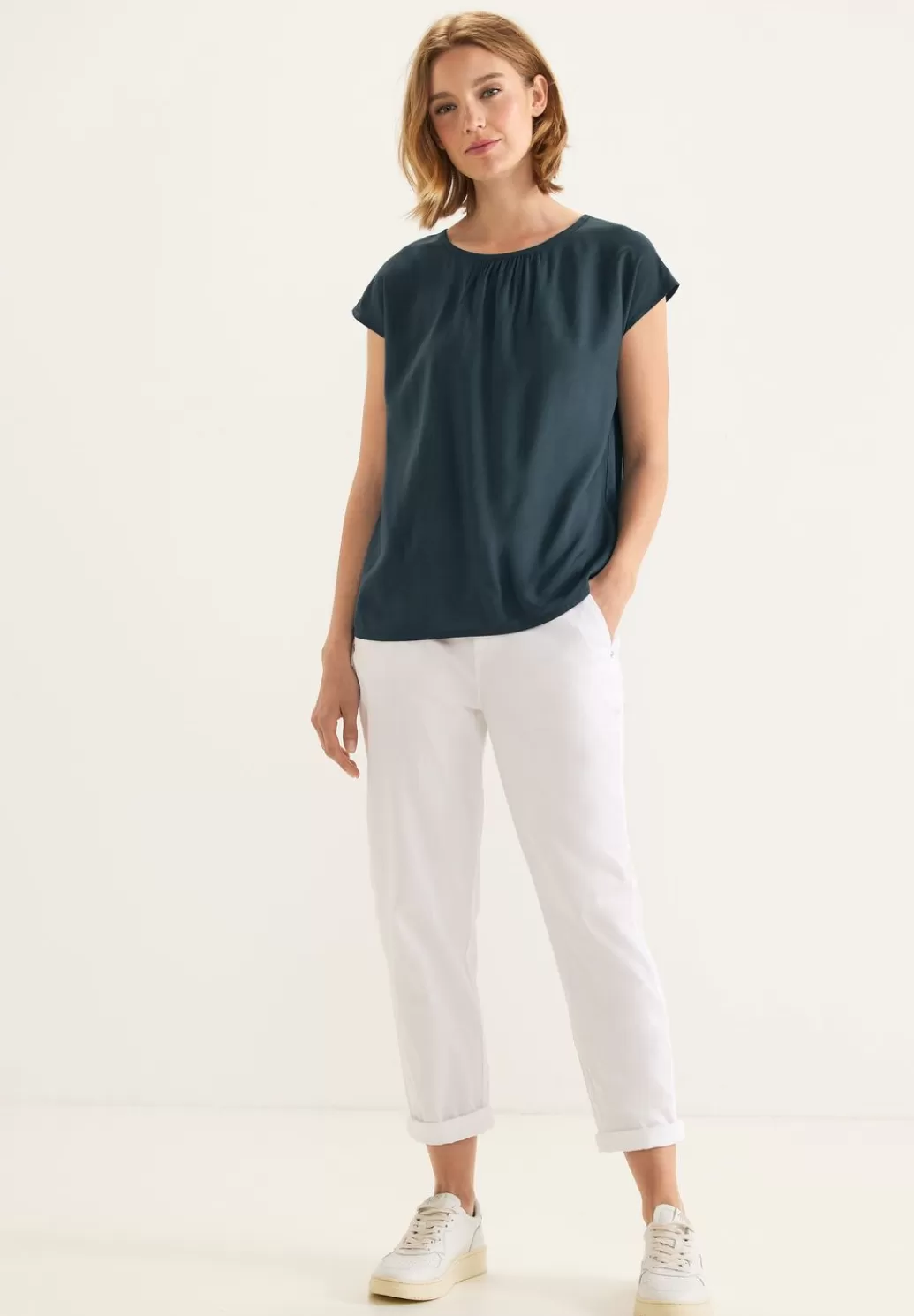 Street One Bluse Mit Raffungen^Damen Kurzarm Blusen