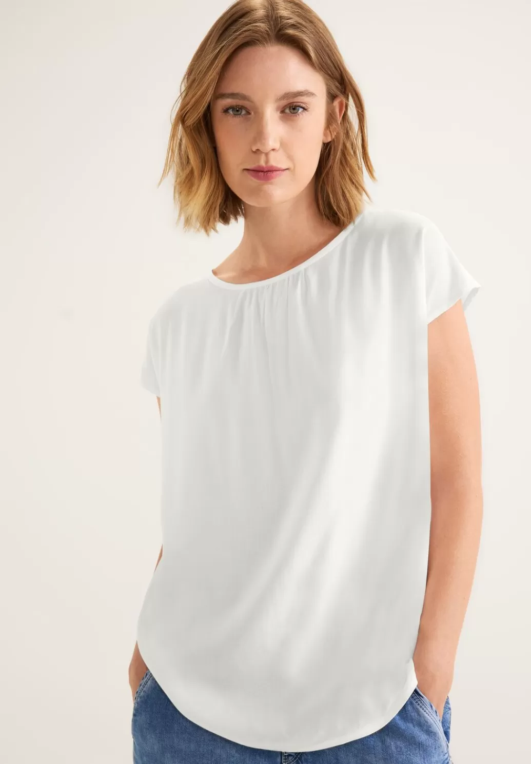 Street One Bluse Mit Raffungen^Damen Kurzarm Blusen