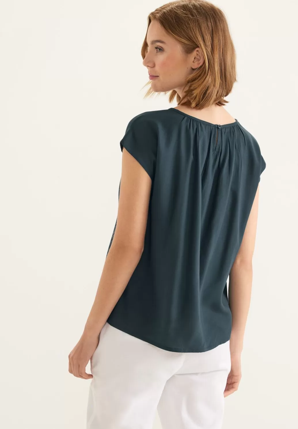 Street One Bluse Mit Raffungen^Damen Kurzarm Blusen