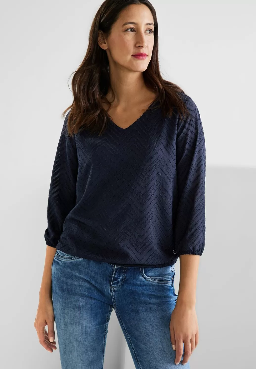 Street One Bluse Mit Smokdetails^Damen 3/4-Arm Blusen