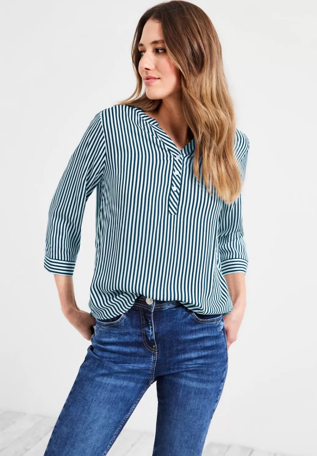 Street One Bluse Mit Streifen^Damen 3/4-Arm Blusen