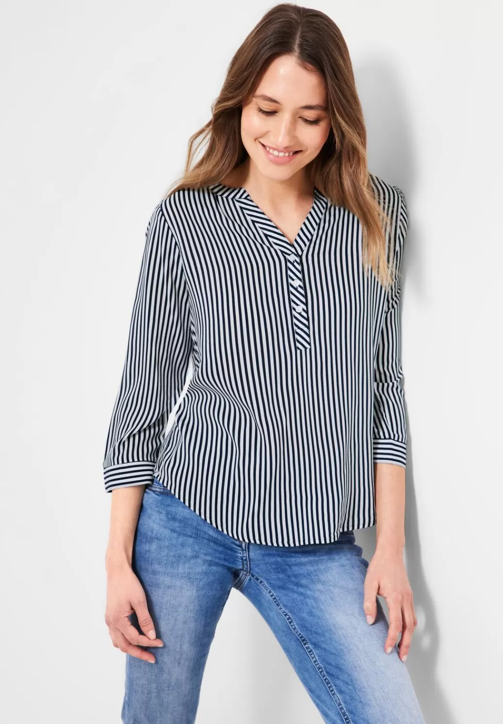 Street One Bluse Mit Streifen^Damen 3/4-Arm Blusen