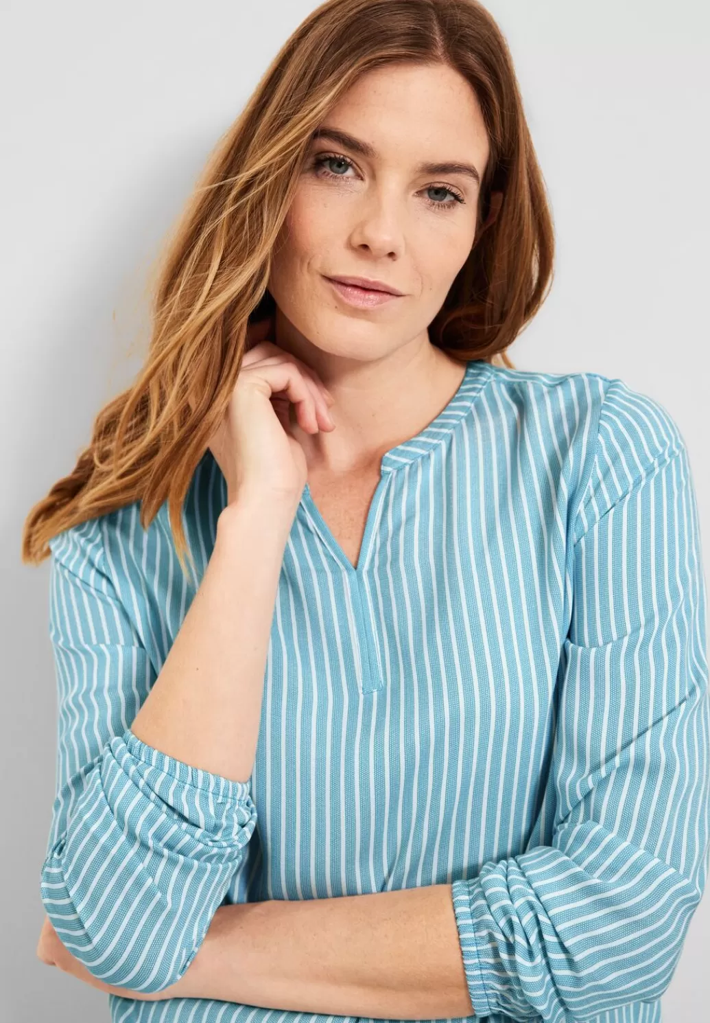 Street One Bluse Mit Streifenmuster^Damen Langarm Blusen