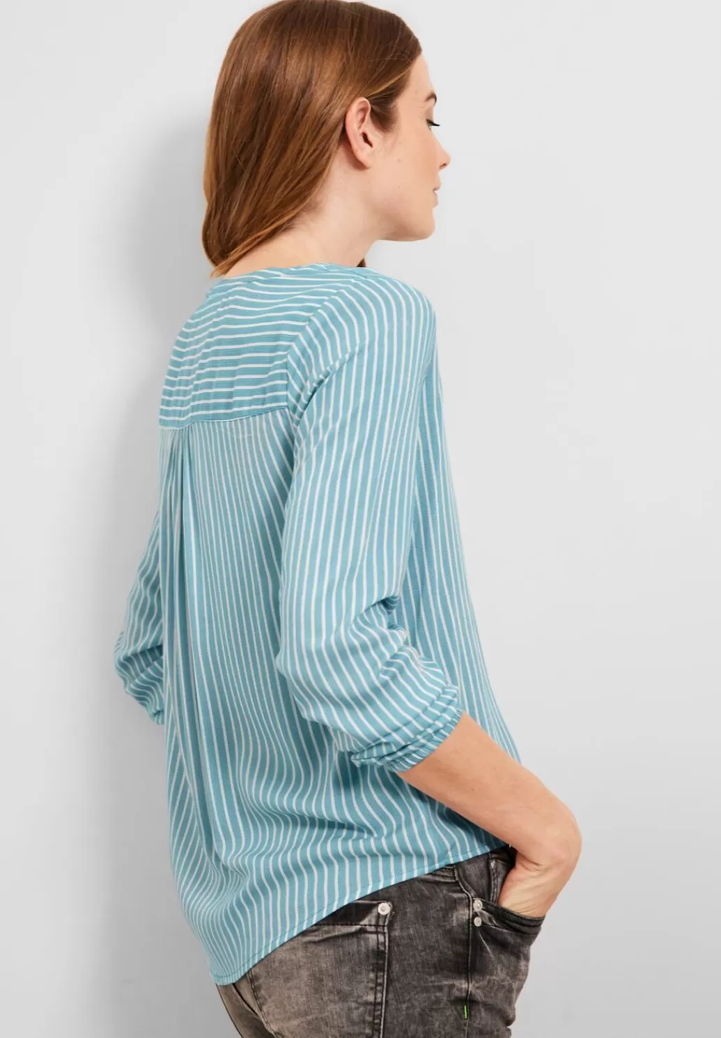 Street One Bluse Mit Streifenmuster^Damen Langarm Blusen