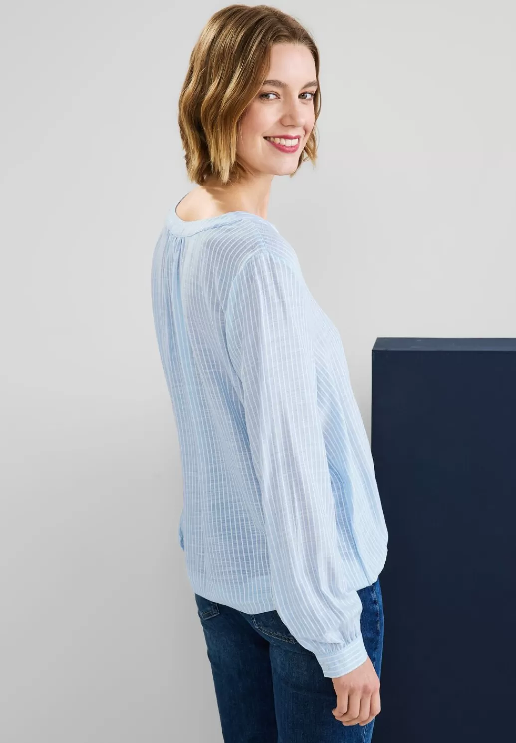 Street One Bluse Mit Streifenmuster^Damen Langarm Blusen