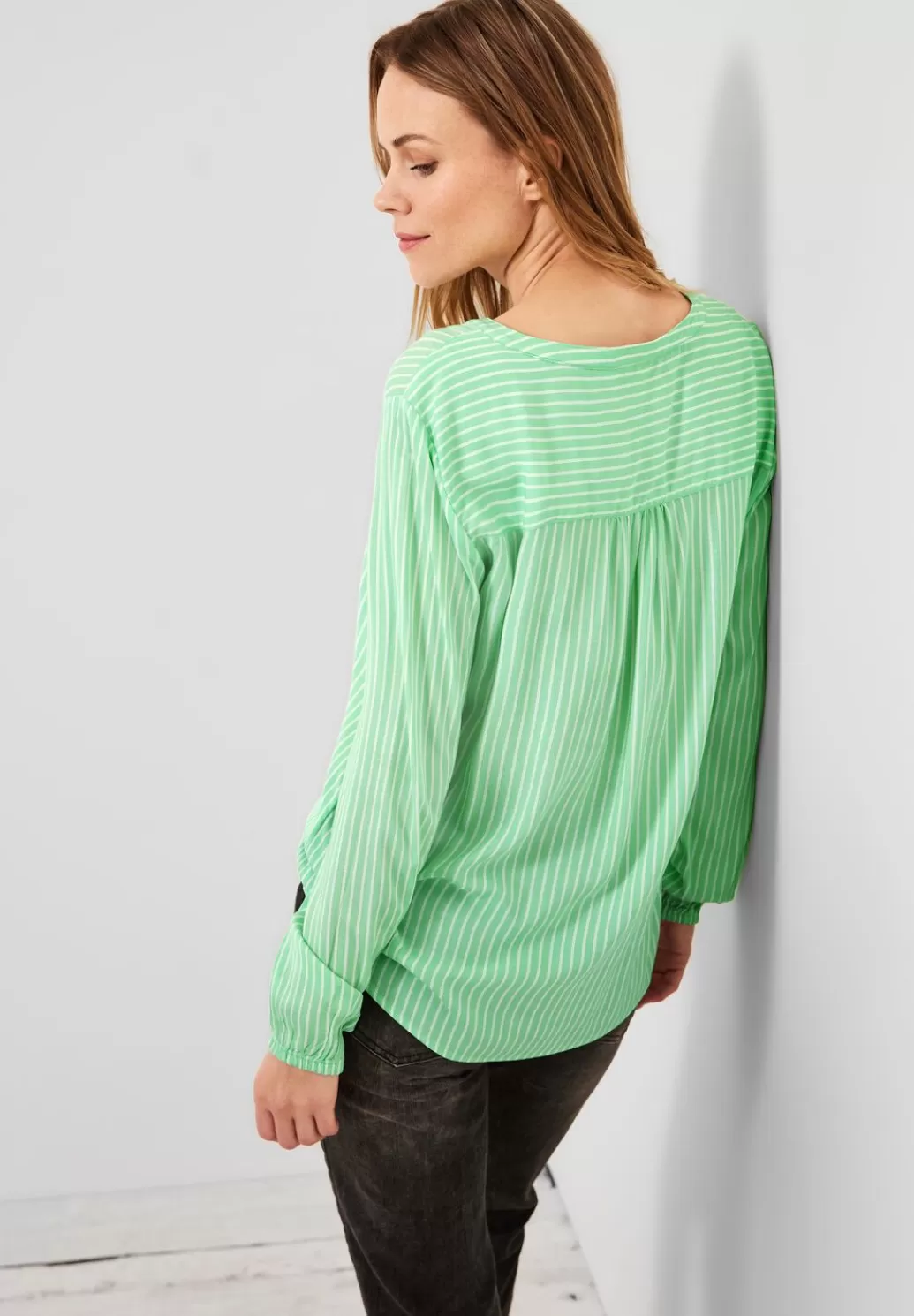 Street One Bluse Mit Streifenmuster^Damen Langarm Blusen