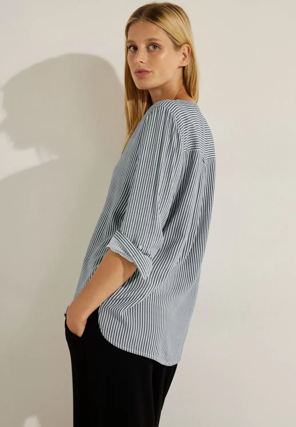 Street One Bluse Mit Streifenmuster^Damen Langarm Blusen