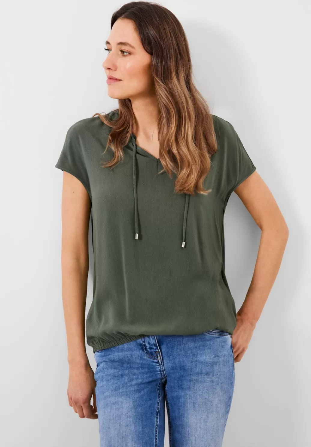 Street One Bluse Mit Tunikabandchen^Damen Kurzarm Blusen