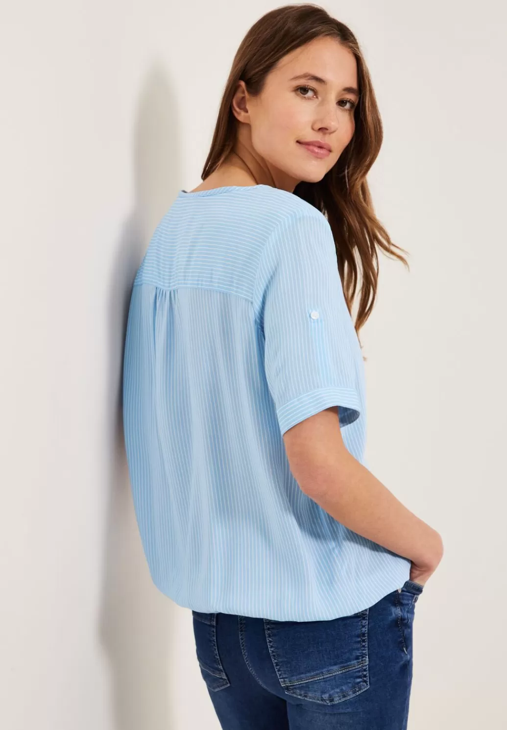 Street One Bluse Mit Turn-Up Armel^Damen Kurzarm Blusen