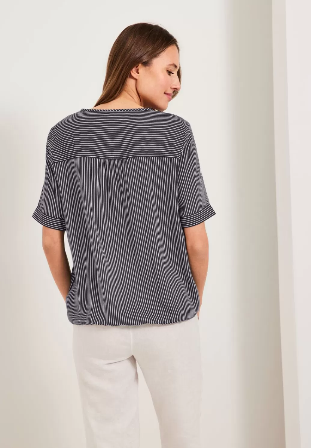 Street One Bluse Mit Turn-Up Armel^Damen Kurzarm Blusen