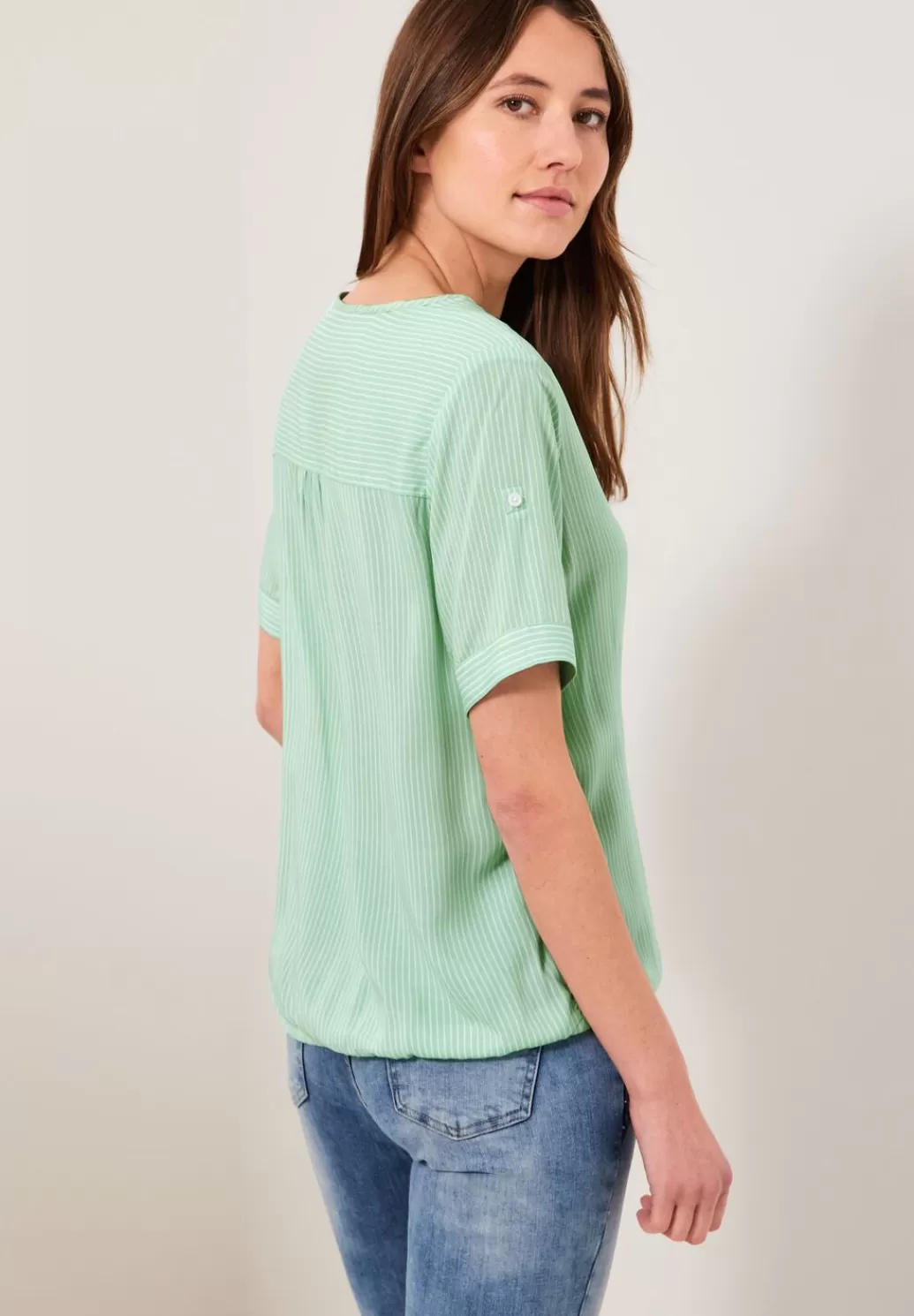 Street One Bluse Mit Turn-Up Armel^Damen Kurzarm Blusen