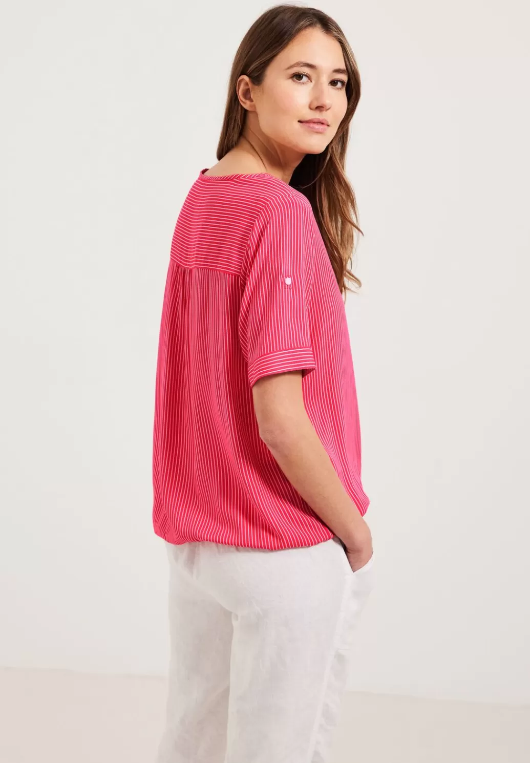 Street One Bluse Mit Turn-Up Armel^Damen Kurzarm Blusen