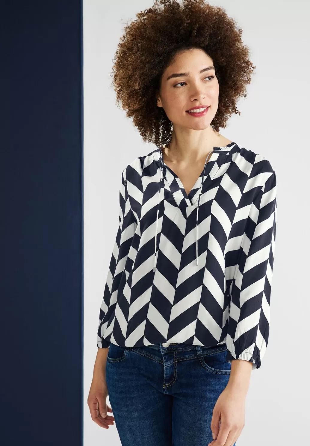 Street One Bluse Mit Zick Zack Muster^Damen 3/4-Arm Blusen