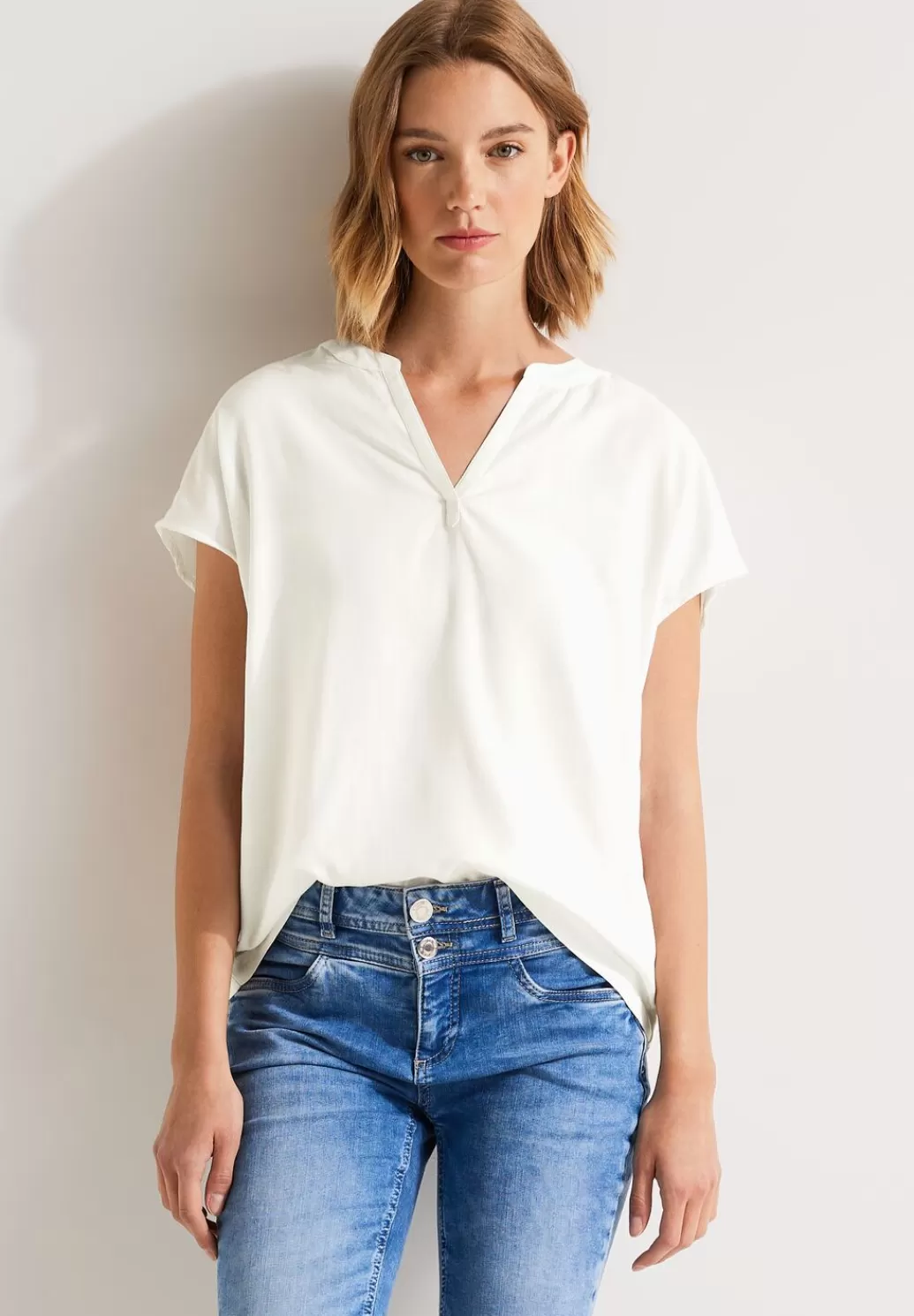 Street One Blusenshirt In Unifarbe^Damen Kurzarm Blusen