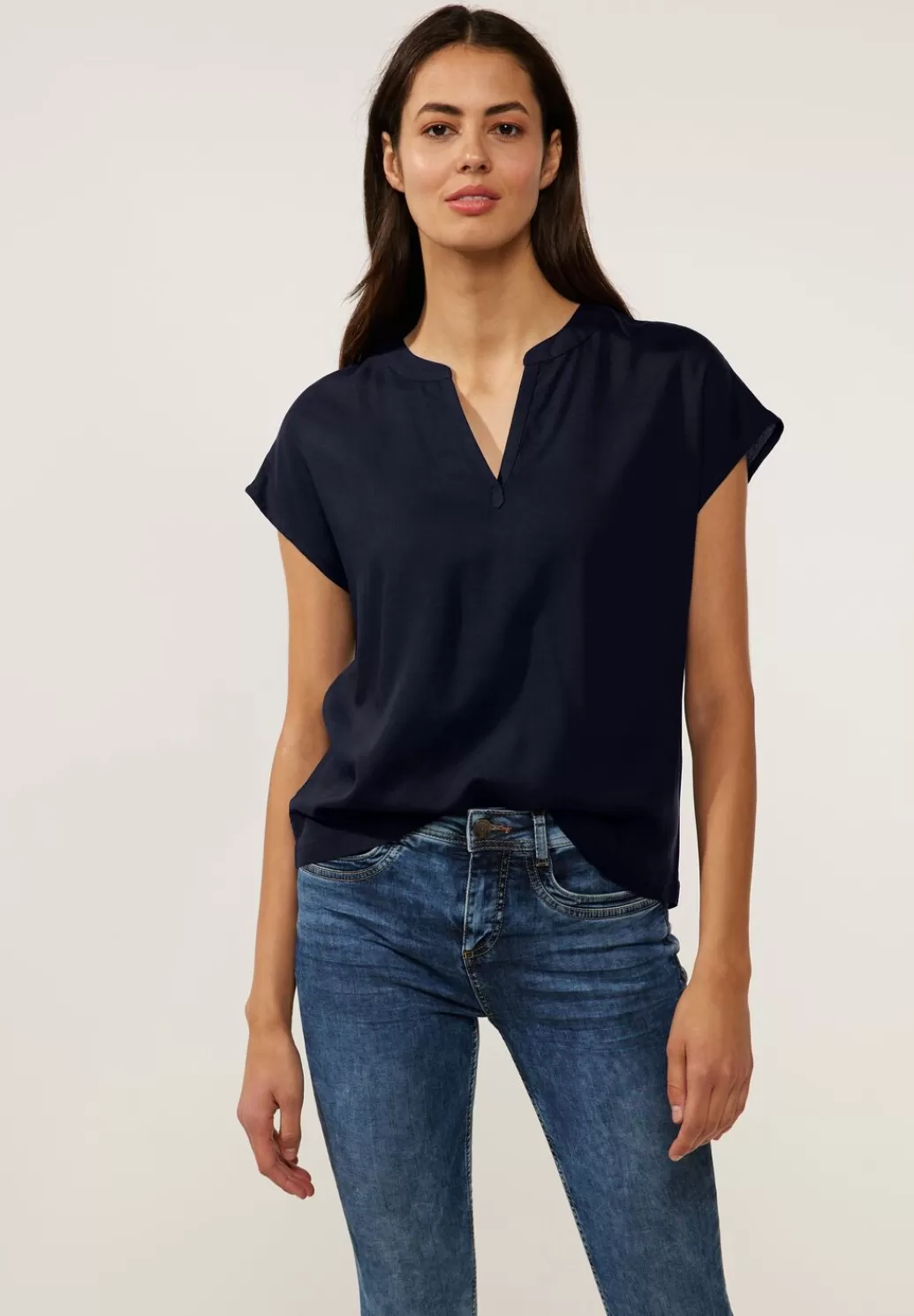 Street One Blusenshirt In Unifarbe^Damen Kurzarm Blusen