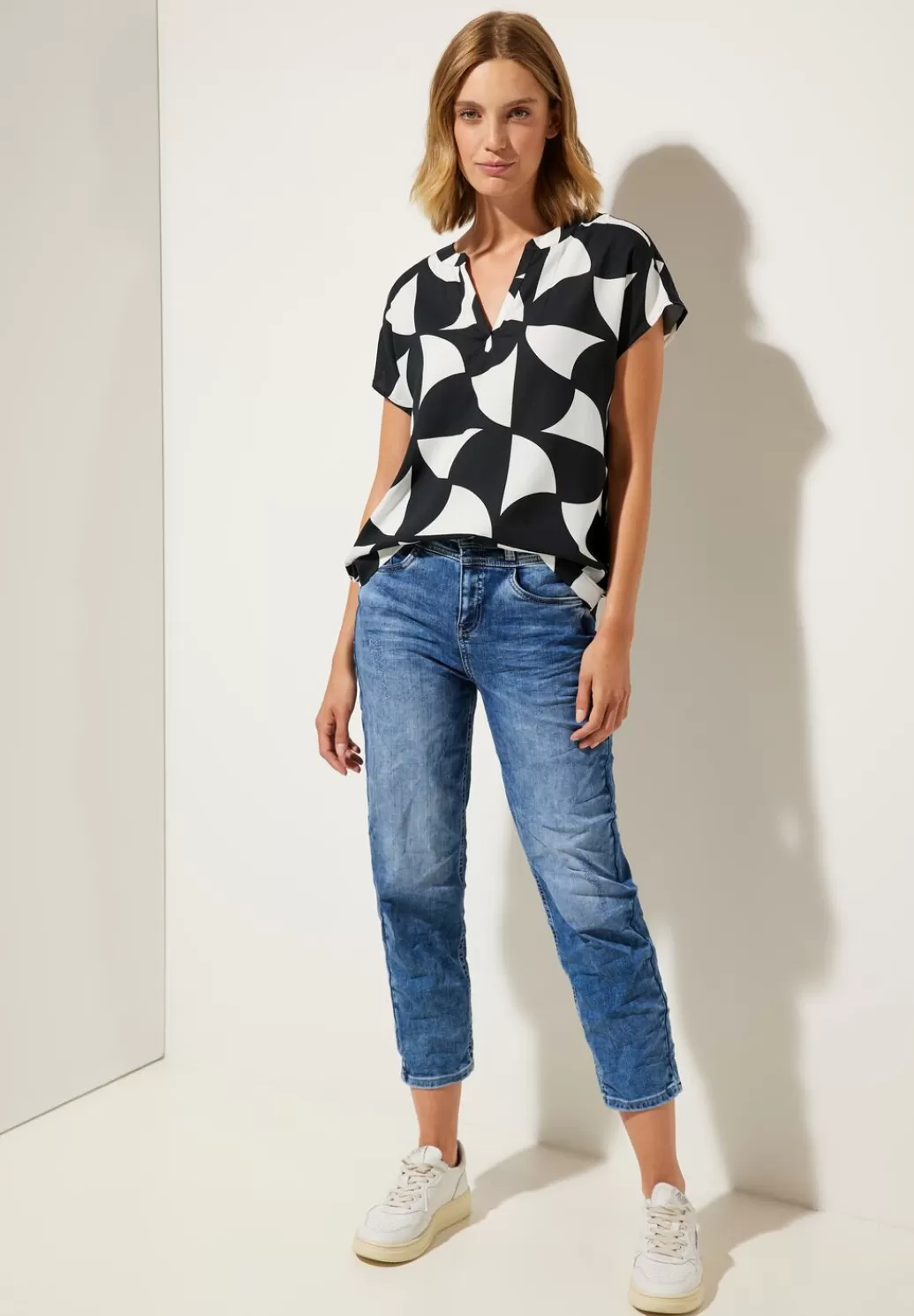 Street One Blusenshirt In Unifarbe^Damen Kurzarm Blusen