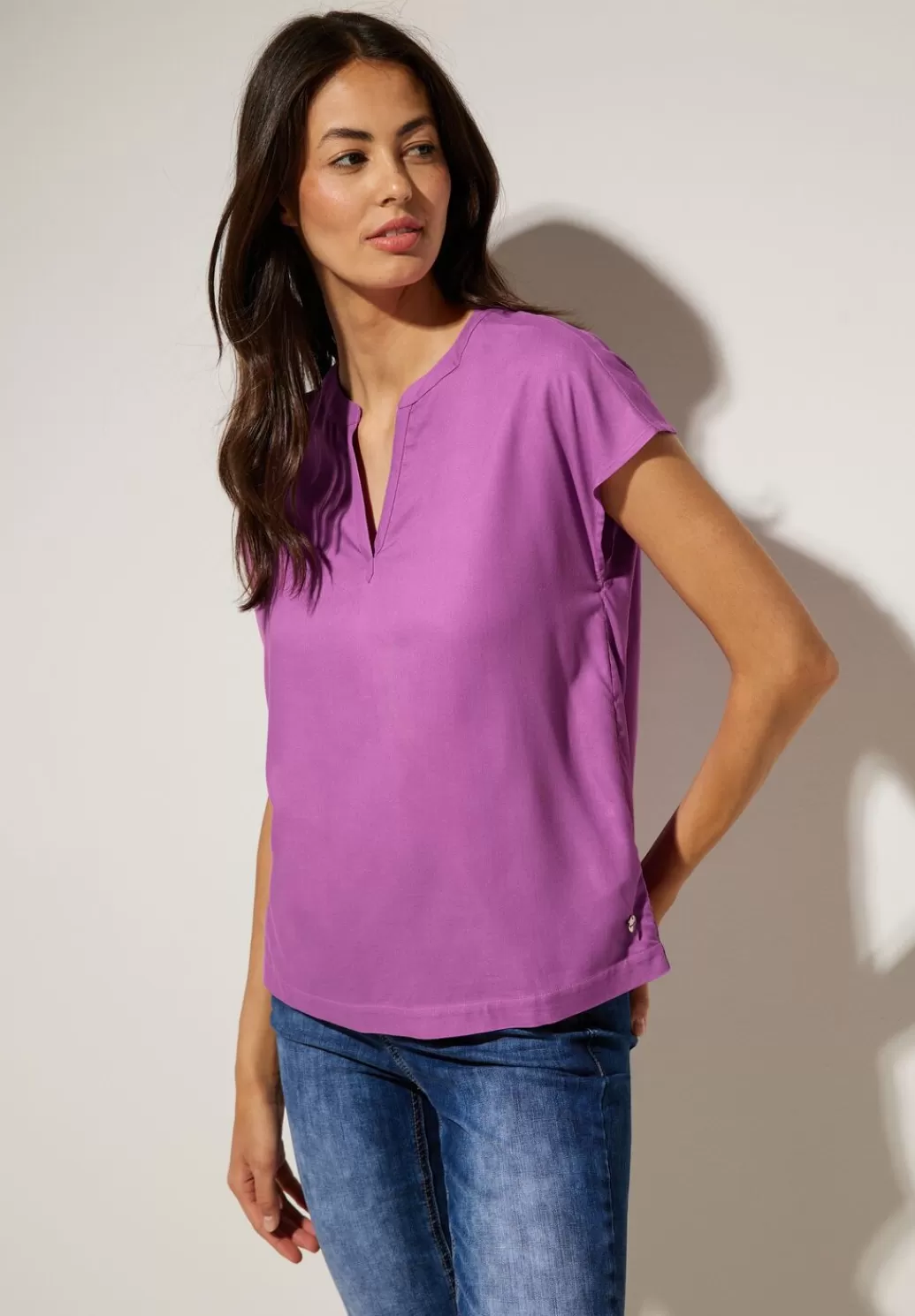 Street One Blusenshirt In Unifarbe^Damen Kurzarm Blusen