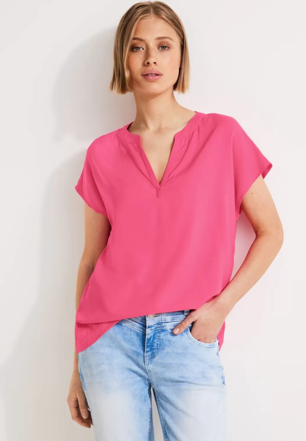 Street One Blusenshirt In Unifarbe^Damen Kurzarm Blusen