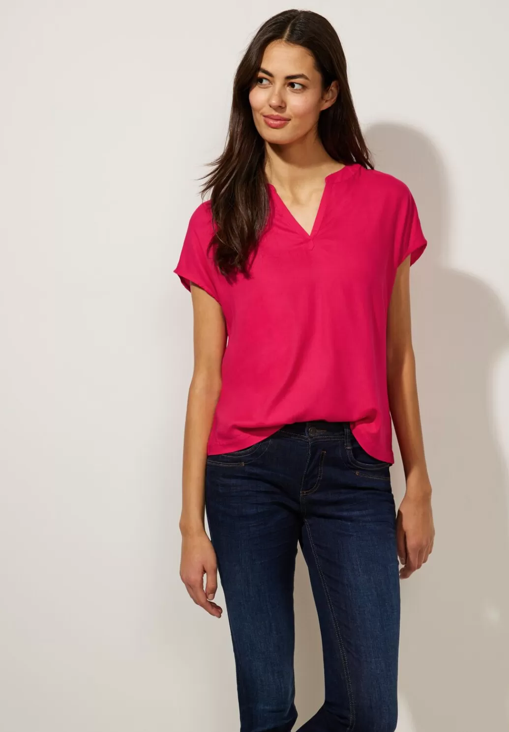 Street One Blusenshirt In Unifarbe^Damen Kurzarm Blusen