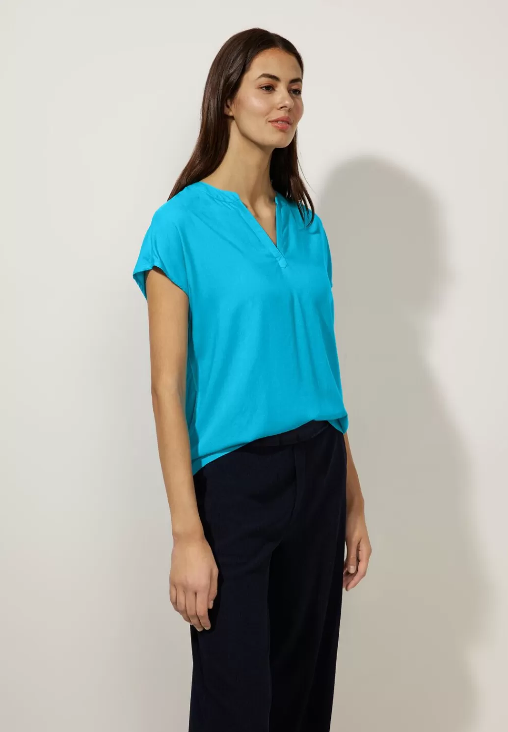 Street One Blusenshirt In Unifarbe^Damen Kurzarm Blusen