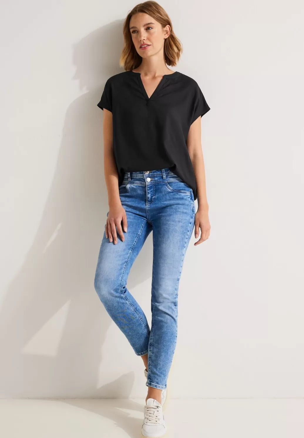 Street One Blusenshirt In Unifarbe^Damen Kurzarm Blusen