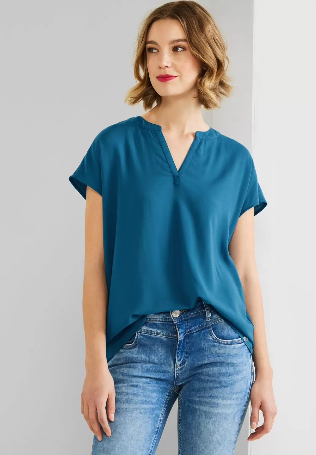 Street One Blusenshirt In Unifarbe^Damen Kurzarm Blusen