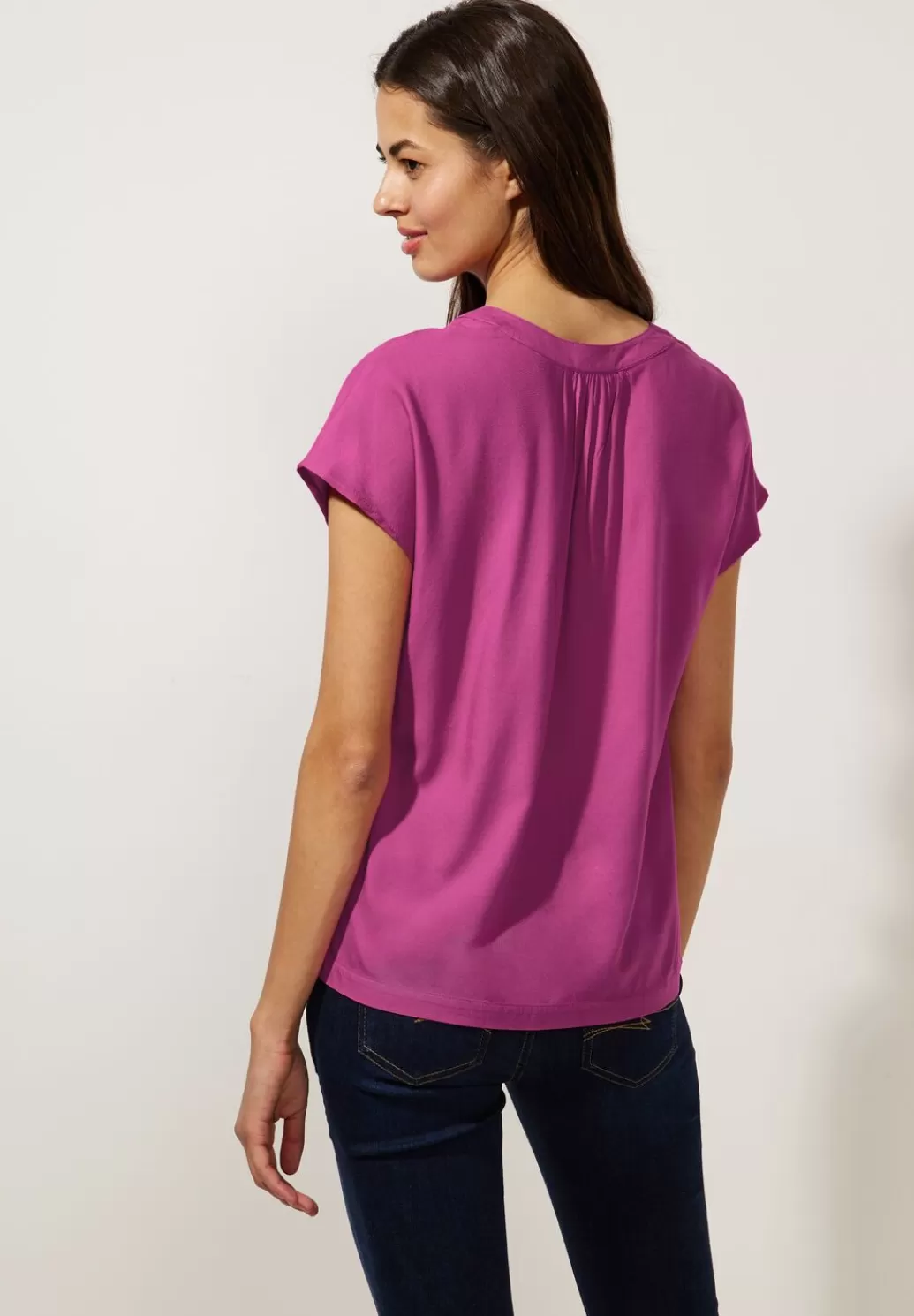 Street One Blusenshirt In Unifarbe^Damen Kurzarm Blusen