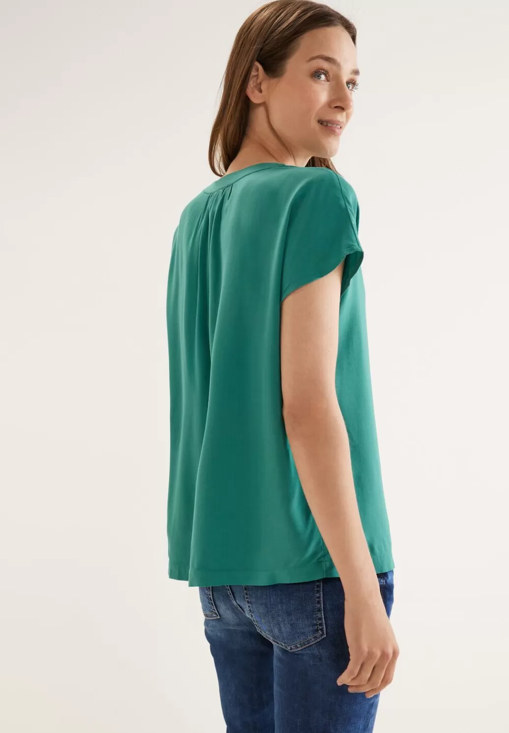 Street One Blusenshirt In Unifarbe^Damen Kurzarm Blusen