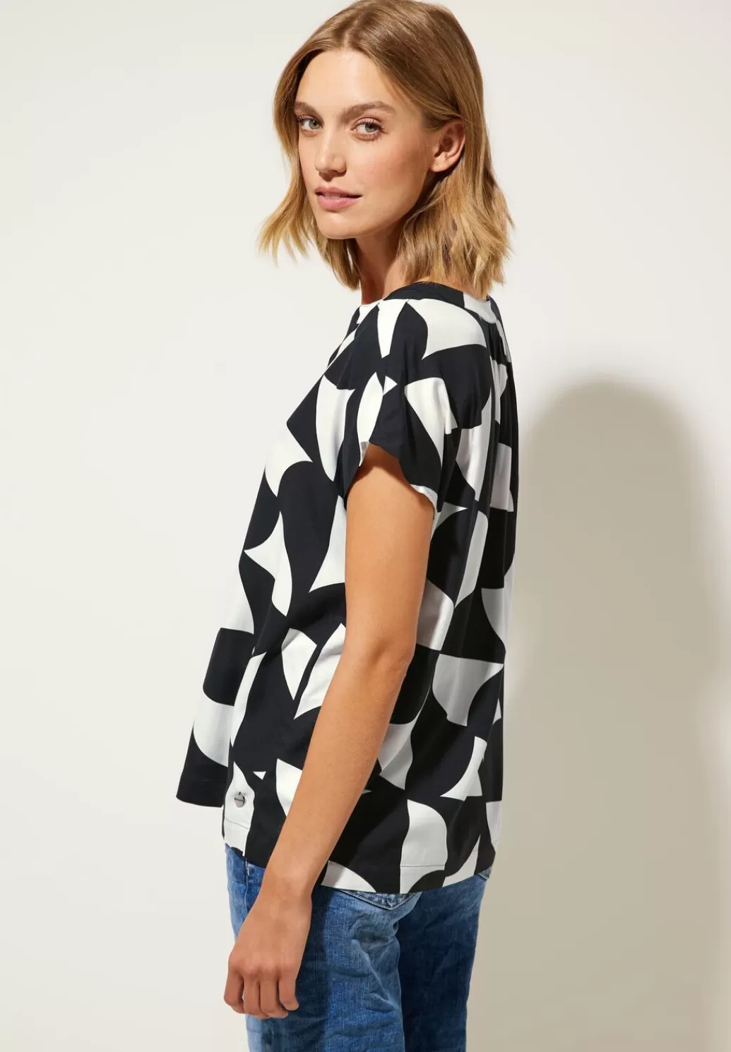 Street One Blusenshirt In Unifarbe^Damen Kurzarm Blusen