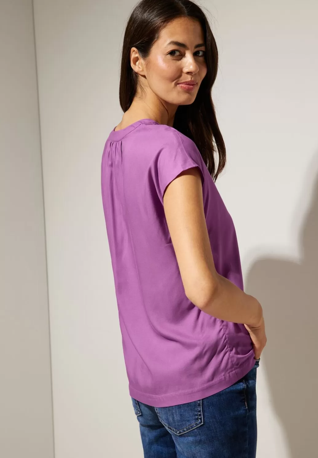 Street One Blusenshirt In Unifarbe^Damen Kurzarm Blusen