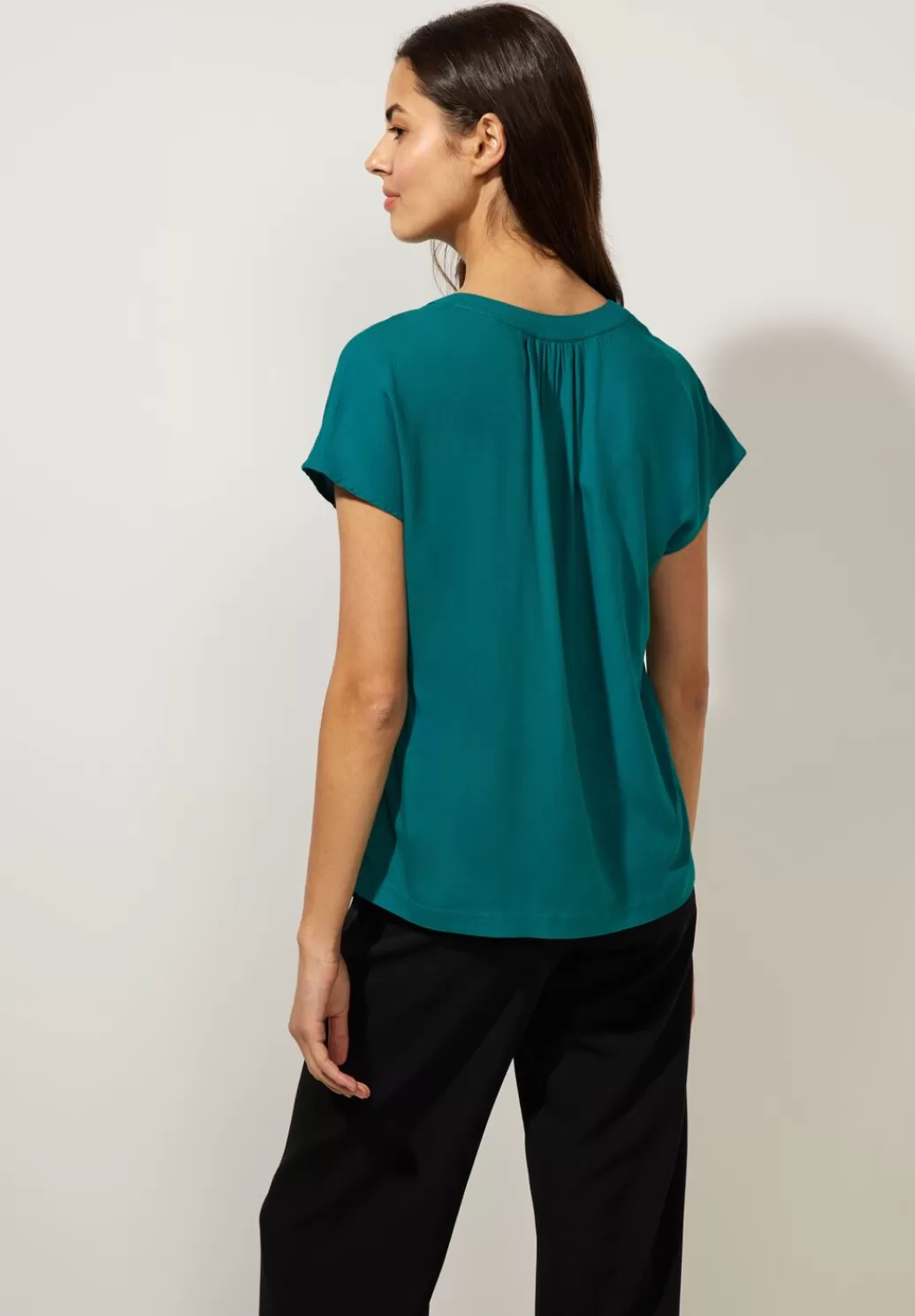 Street One Blusenshirt In Unifarbe^Damen Kurzarm Blusen