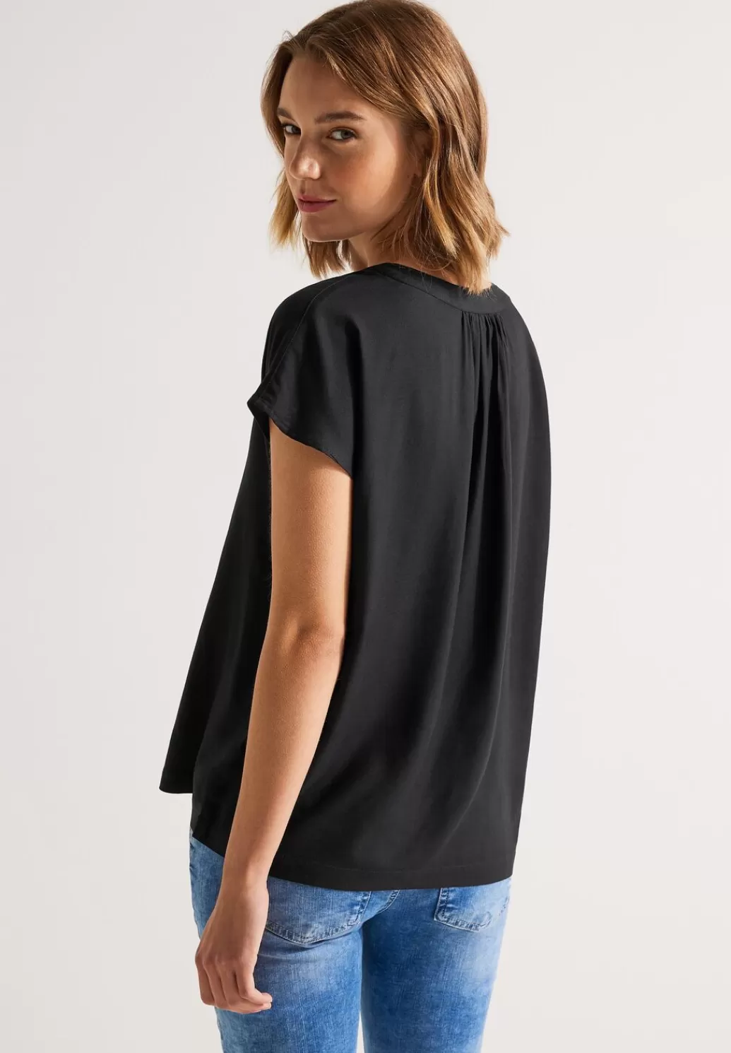 Street One Blusenshirt In Unifarbe^Damen Kurzarm Blusen